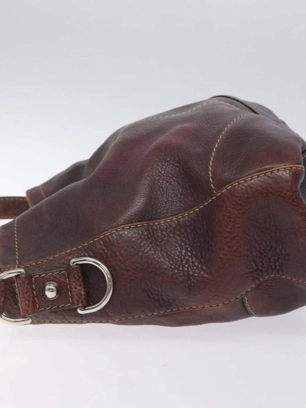 GUCCI Shoulder Bag Leather Brown Silver 247400 - Picture 7 of 16